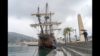 El Galeón Andalucía suelta anclas en Cartagena [upl. by Adnulahs684]