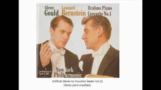 Brahms  Piano Concerto No1  Gould Bernstein amp NYP 1962 Carnegie Hall Live Artificial Stereo [upl. by Berkly]