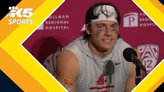 WSU quarterback John Mateer on leading the Cougars to an Apple Cup win [upl. by Asenaj771]