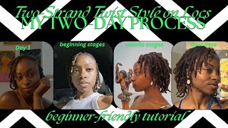 EASY TWOSTRAND TWIST STYLE ON LOCS — BeginnerFriendly Tutorial ✨ [upl. by Marston779]