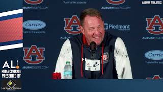 Hugh Freeze previews Auburns matchup with Vanderbilt amp rematch with QB Diego Pavia [upl. by Annahahs]