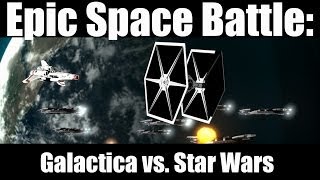 Epic Space Battle Galactica Vs Star Wars Animation [upl. by Pip877]