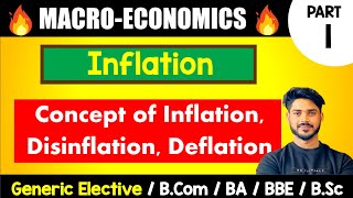 Concept of Inflation Disinflation and Deflation  Macroeconomics  GE BCom BA Bsc DU [upl. by Isa]