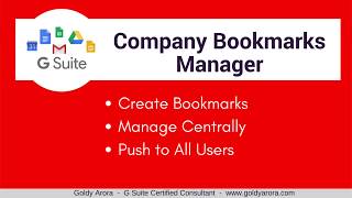 Google Bookmarks  Create amp Centrally Manage  Push to All G Suite Users [upl. by Suiradel]