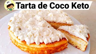 Tarta de Coco keto Pastel de Coco keto cetogenicosin gluten [upl. by Lenahtan]