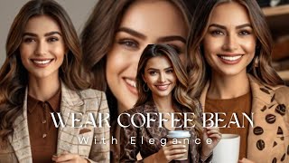 How to perfectly wear Coffee Bean mix and Match for Classy look outfits arabfashion style trend [upl. by Ardnasirhc]