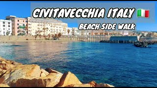 CIVITAVECCHIA ITALY 🇮🇹 AUTUMN BEACH SIDE WALK  portofcivitavecchiabeachcivitavecchia [upl. by Ambur358]