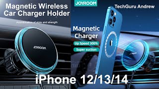 iPhone 14 Magnetic Wireless Car Charger Holder From JOYROOM REVIEW [upl. by Collier]