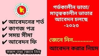 How to apply for maternity allowance  গর্ভকালীন ভাতার জন্য আবেদন ২০২৩ [upl. by Lanta935]