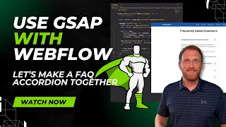 How to Use GSAP and Webflow  Lets Make a FAQ Accordion [upl. by Notsirk]