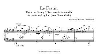 Le Festin  kno Piano Music  Sheet Music transcription [upl. by Dierdre]