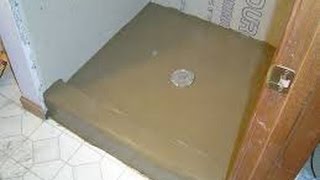 Installing Mortar Shower Pan Video [upl. by Tica887]