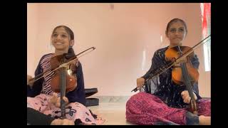 Analekara geetham 5 suddha saveri violin cover by Saishradhaa amp Saishriya [upl. by Eirffej]