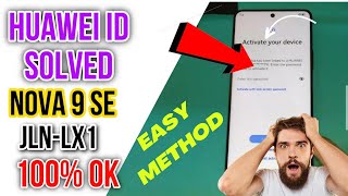 Huawei nova 9se JNLLX1 id remove with unlock tool easy [upl. by Nyltak]