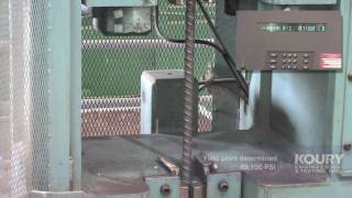 Rebar Tensile Strength Test  Koury Engineering [upl. by Reitrac]