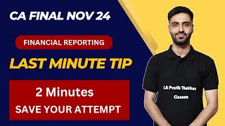 FR Last Minute Tip  CA Final Nov 24 Exam [upl. by Aninotna]