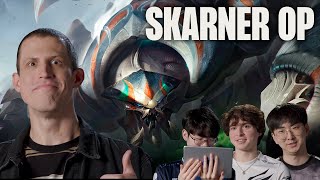 Will Skarner be OP LCS Junglers react to the Skarner VGU [upl. by Nerw]