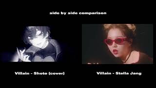 400K  Stella Jang  Shoto  Villain side by side comparison [upl. by Eyaf]