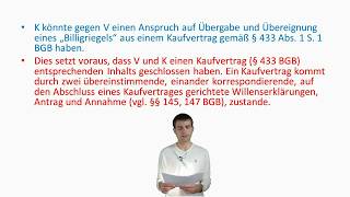 Gutachtenstil 2  verschachtelte Anwendung des Gutachtenstils  ein Fall aus dem Zivilrecht BGB AT [upl. by Symer]