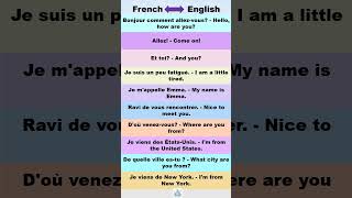 Spoken English  French  Daily use sentences french spokenenglish spokenfrench [upl. by Rellia995]