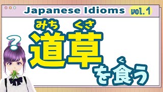 【Japanese idioms】道草を食う【Useful phrases for conversation】japanese idioms [upl. by Ahsiri739]