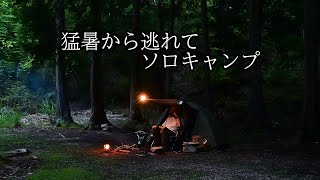 【野に遊ぶ50代】＃37 猛暑から逃れてソロキャンプASMR solocamping camping ブッシュクラフト 野営 bushcraft 関西キャンプ場 [upl. by Titania546]