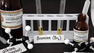 Saturated and unsaturated hydrocarbons reaction with bromine [upl. by Cammy]