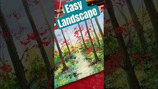 Easy Landscape Acrylic Painting acrylicpainting landscape painting [upl. by Oniuqa]