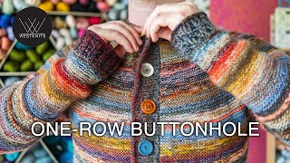 OneRow Buttonhole  Knitting Tutorial [upl. by Israel263]