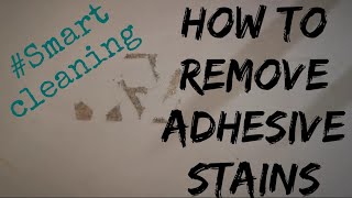 How to remove sticker  tape adhesive stains from the cabinet and cupboards  How hacks [upl. by Etsyrk]