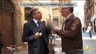 Laggressione dellex Ministro Landolfi al giornalista Daniele Lupo [upl. by Lukey592]