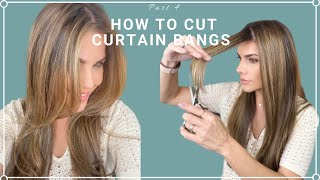 How To Cut Long Curtain Bangs [upl. by Idroj]