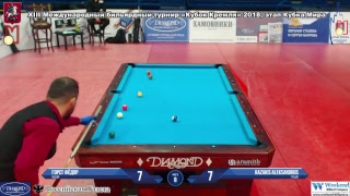 Kazakis Aleksandros GRE RUS Fedor Gorst Semi Final Kremlin Cup 10ball 2018 [upl. by Eaned]