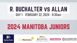 R BUCHALTER vs ALLAN  2024 Junior Championships Day 1 [upl. by Adlai]