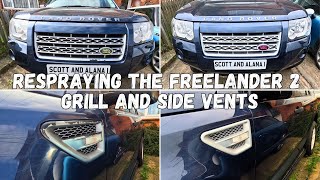 Respraying The Land Rover Freelander 2 Front Grill And Side Vents [upl. by Slack]