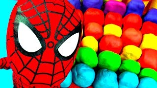 30 Play Doh Surprise Eggs SPIDERMAN Thomas amp Friends Disney Princess Cars Spongebob Kinder FluffyJet [upl. by Inglebert]