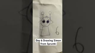 Day 6 Advent Calendar Drawing Simon from Sprunki shorts 6 christmas [upl. by Pall]