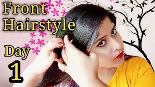 Simple Front Hairstyle for Everyday  Hairstyles for Girls  hairstyles for school  ItsmeJayeeta [upl. by Chien]