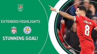 STUNNING GOAL  Liverpool v Leicester City Carabao Cup extended highlights [upl. by Shandeigh]