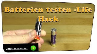 Batterie testen ohne Messgerät  Life HackDIY [upl. by Sheeb367]