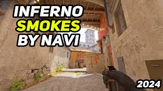 CS2 Inferno  Top Smokes To Dominate By Navi In 2024 [upl. by Zwiebel]