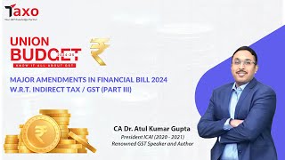 Major Amendments In Finance Bill 2024  GST  Union Budget  Section 70 [upl. by Brennan404]