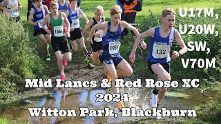 Mid Lancs amp Red Rose XC 2024  Witton Park U17 Men U20Sn Women V70 Men [upl. by Luemas]