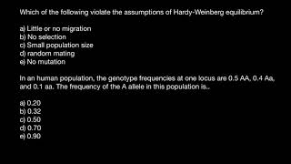 HardyWeinberg assumptions explained [upl. by Kroo]