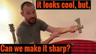 How to sharpen a Tomahawk CRKT Woods Chogan Series part Two [upl. by Eldridge173]