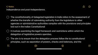 Constitutionality of Delegated Legislation in administrative law  Delegated legislation [upl. by Jeremiah]