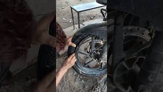 tubeless tyre side air leakage solution tublesstyre leakage viral shortvideo trending youtube [upl. by Aicil]