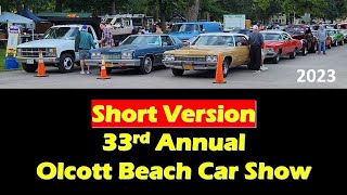 33rd Olcott Beach Car Show  2023 Oclott New York Short Version [upl. by Gerita85]