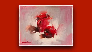 The Red  Oil Painting  HAPPY WITH PAINTING [upl. by Lewanna]