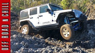 Modified Jeep Wrangler JK With Stock Tires Off Road [upl. by Kaenel435]